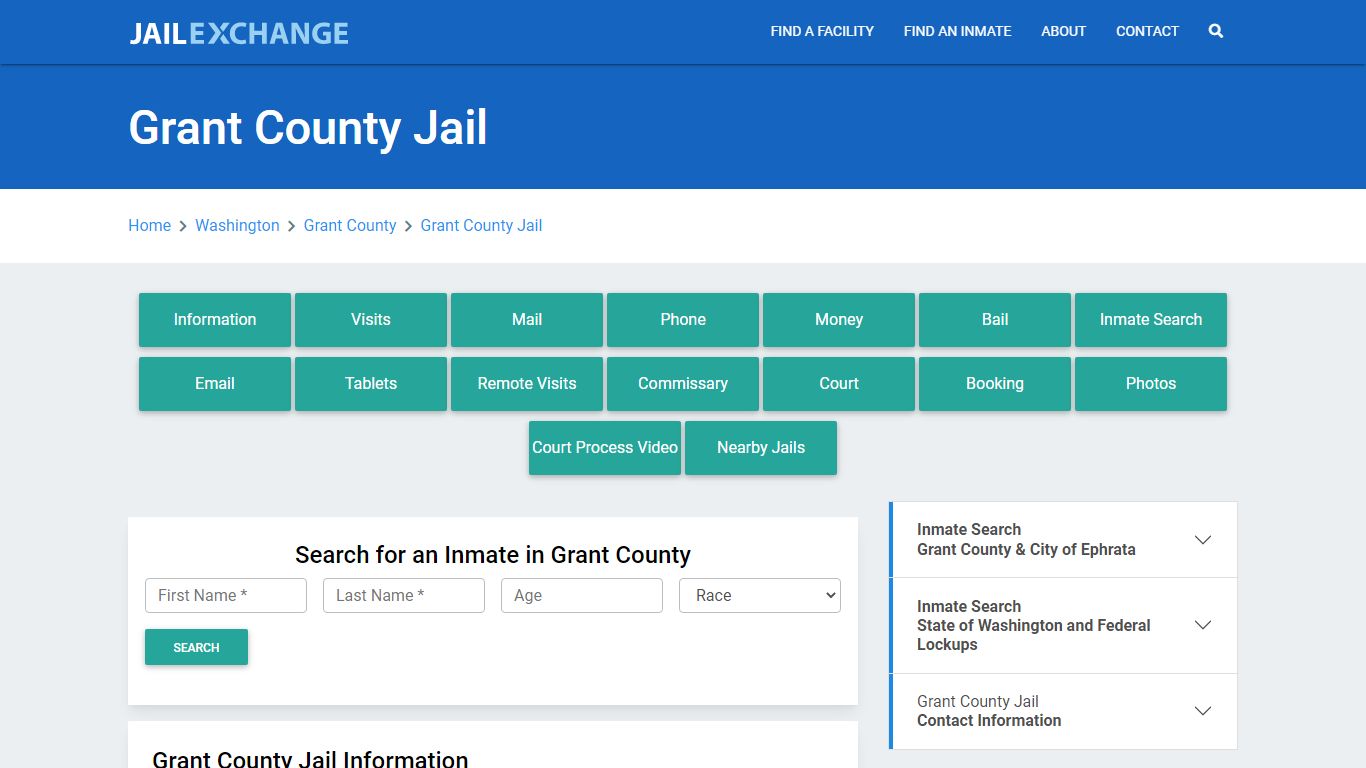 Grant County Jail Roster Lookup, WA, Inmate Search